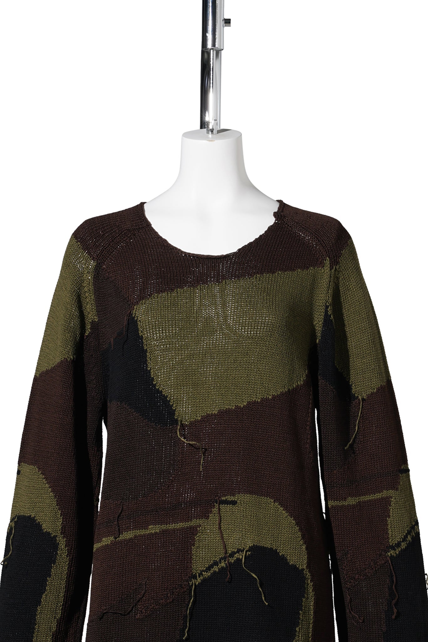 FALSE ROUNDNECK / CAMO COTTON RAFIA