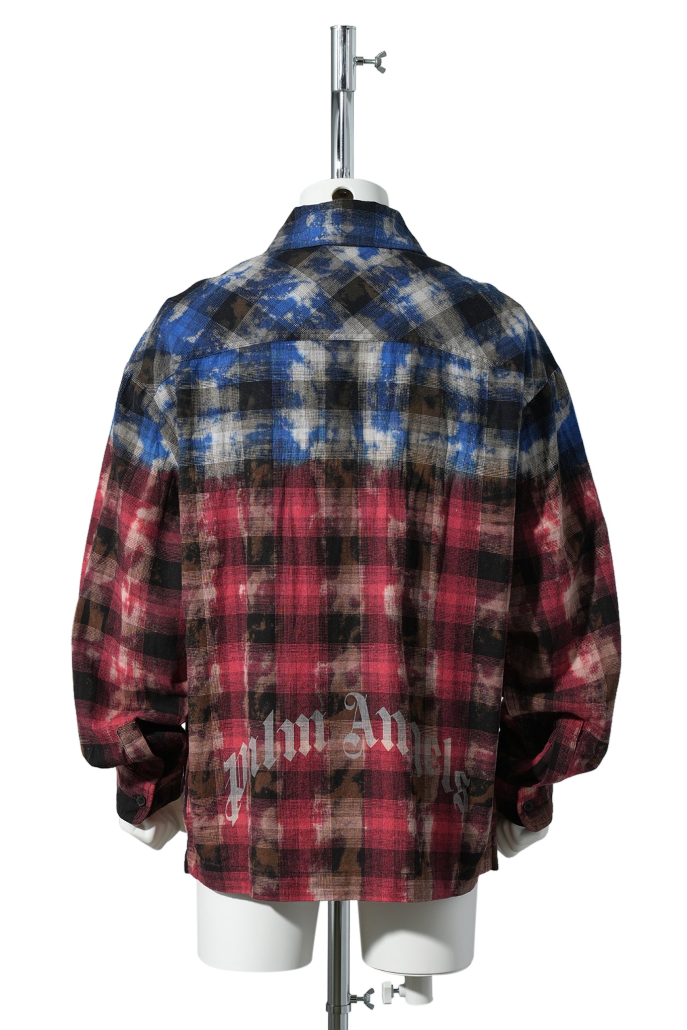 B CURVED LOGO CHECK SHIRT L/S / 4525:BLUE RED