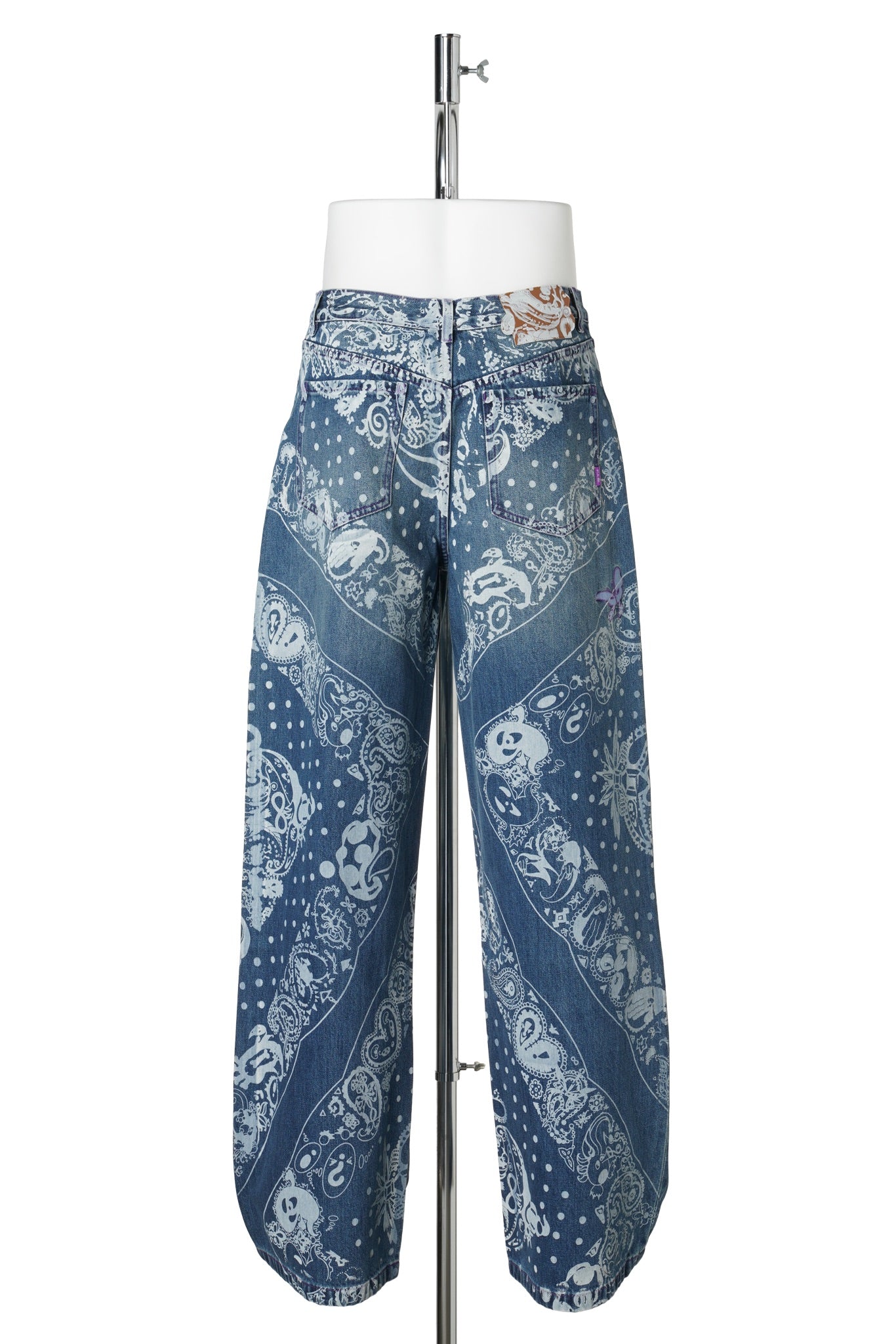 COCO BANDANA OVER PRINT JEANS / RINSE WASH