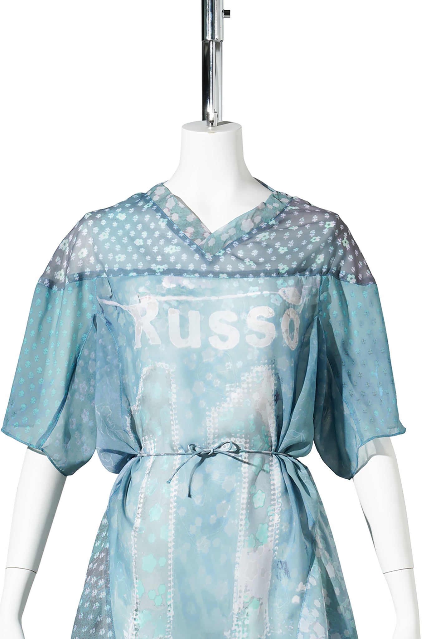 SHORT SLEEVE OVERSIZED SHORT DRESS / BABY BLUE