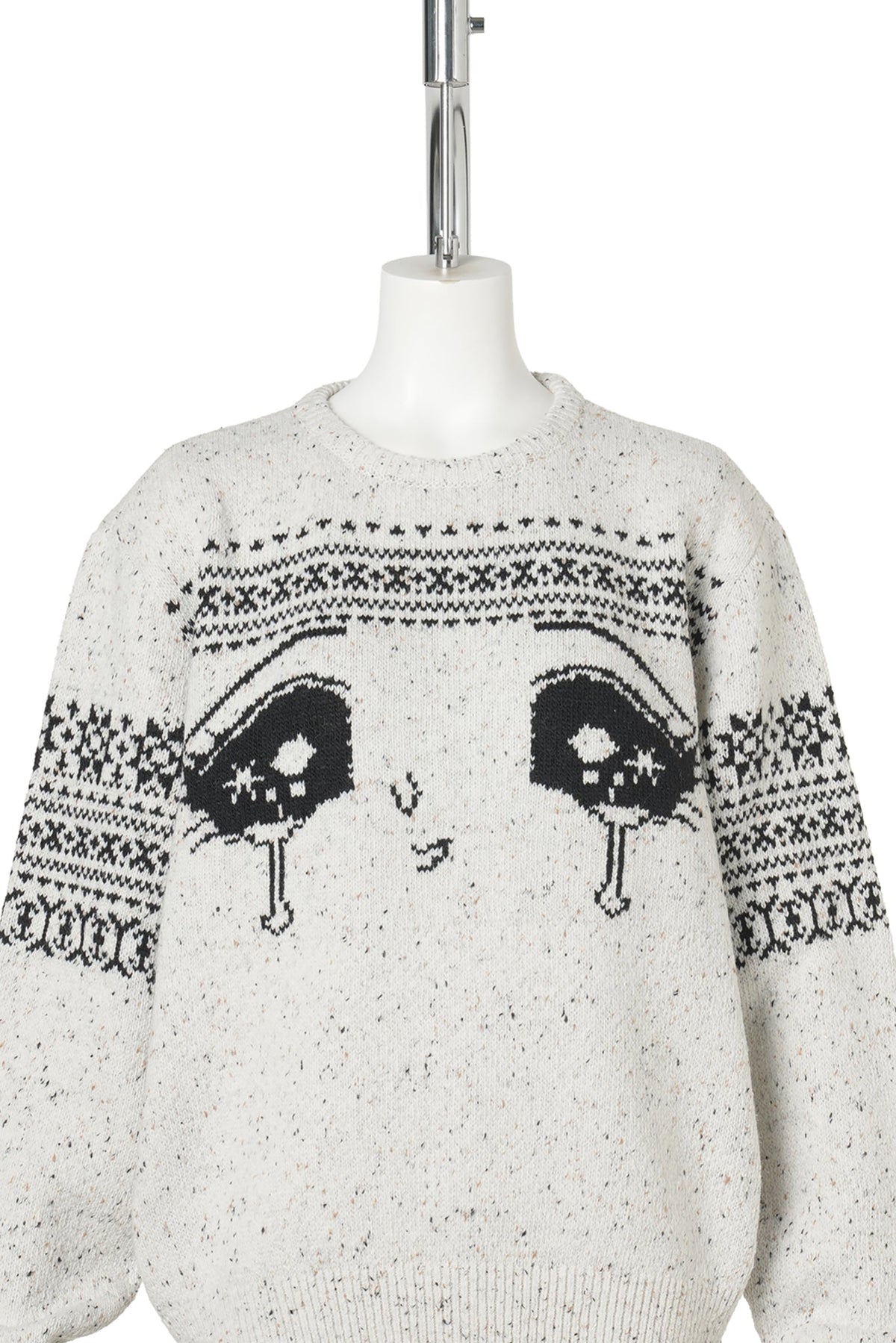 IVORY CRYING GIRL NORDIC KNIT TOP / IVORY