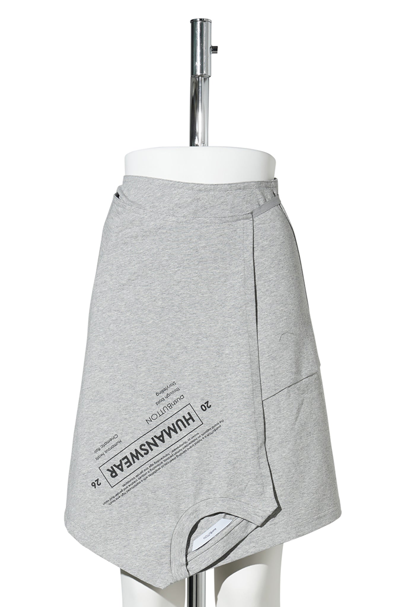 GRAY WRAP TEE SKIRT / GRAY