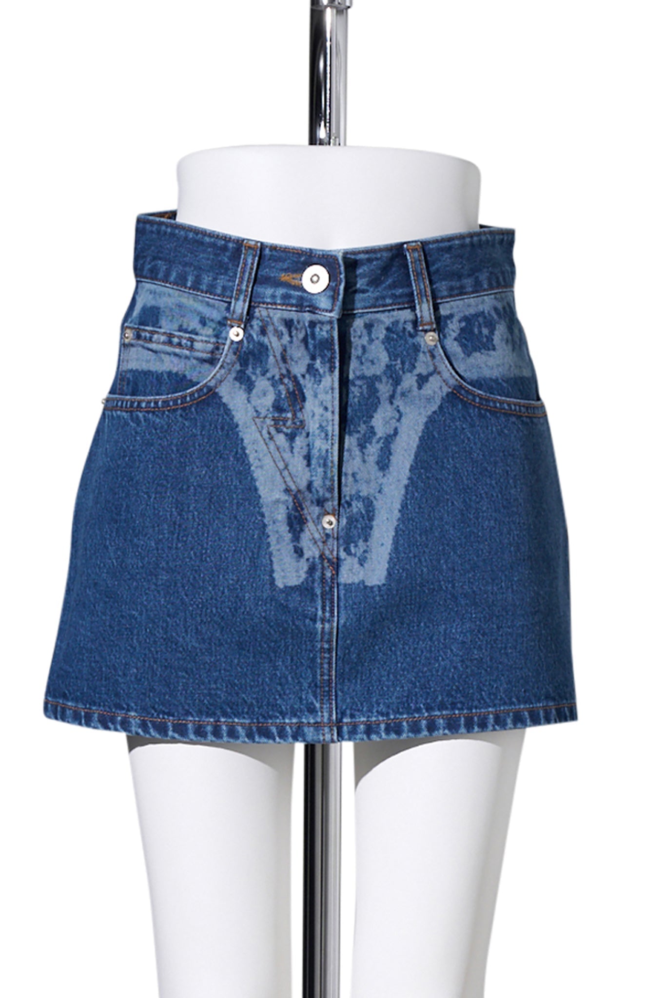 BLUE PANTY PRINTED MINI SKIRT / BLUE