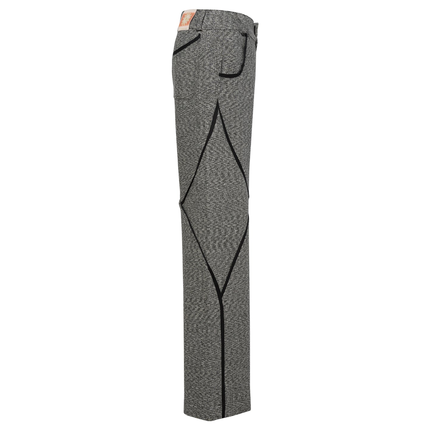 RHOMBUS TROUSERS / BLACK-WHITE