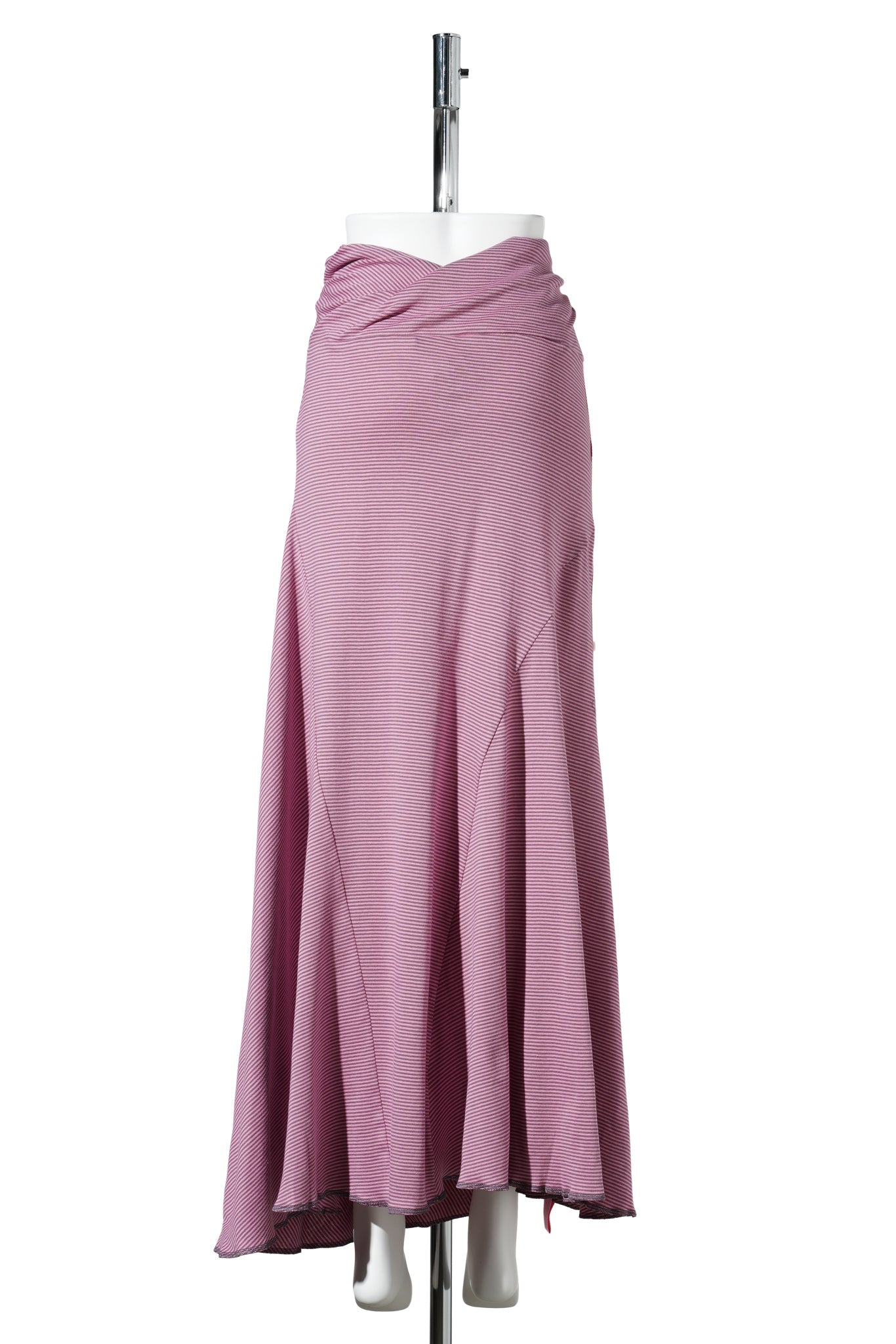 PILLAR JERSEY SKIRT / PINK STRIPES