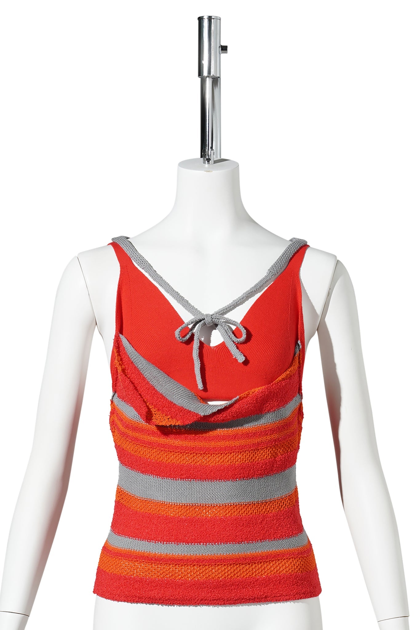 6AM BRA TOP / RED/CHARCOAL
