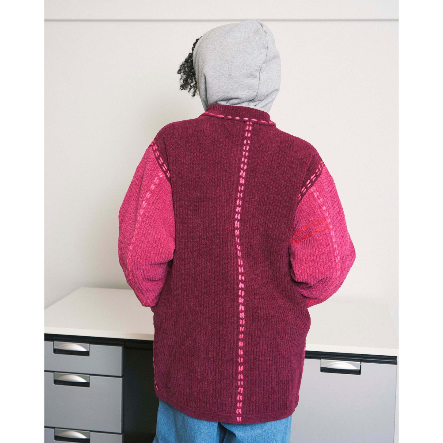 PG1 SHORT COAT / BURGUNDY