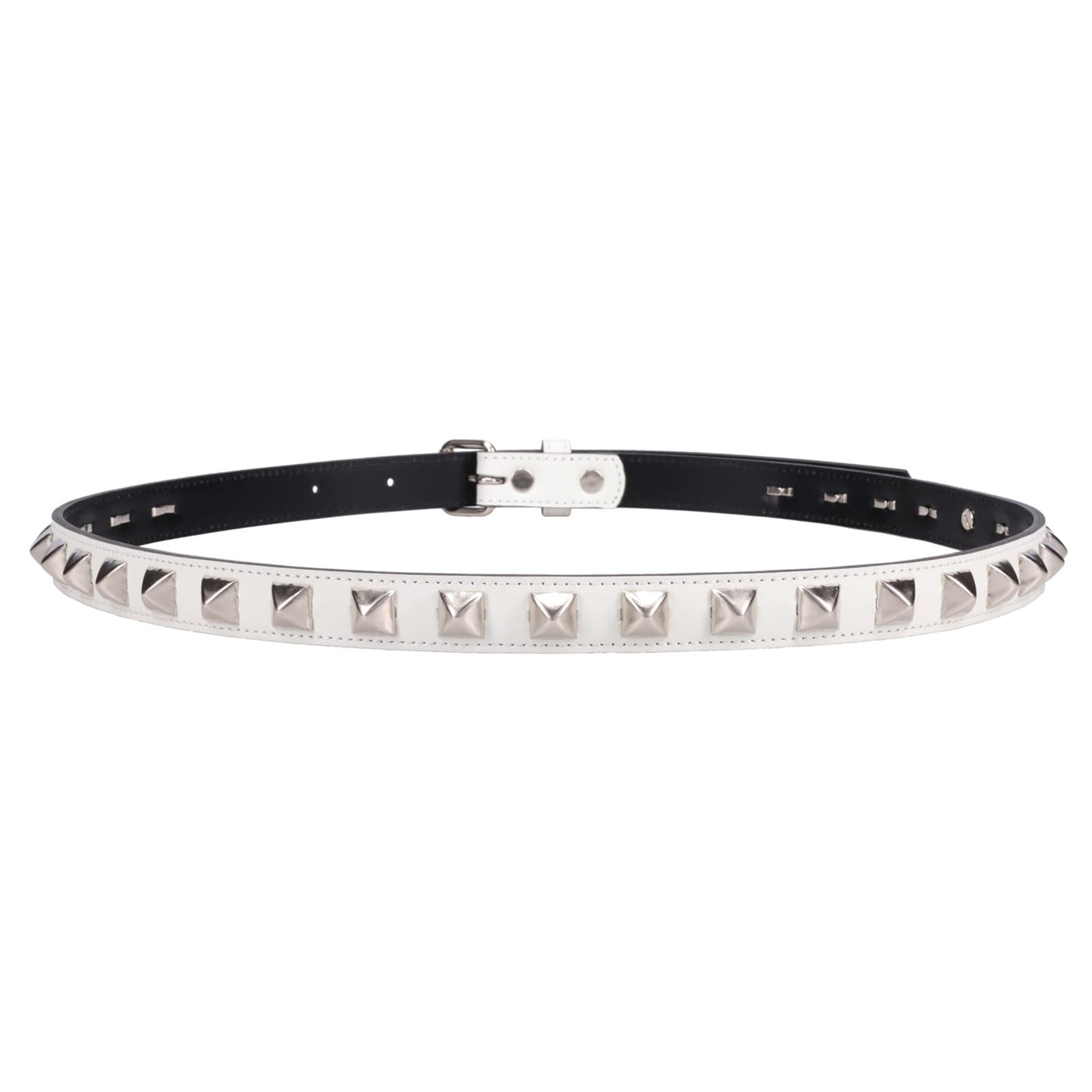HALF STUDS BELT WHITE / WHITE