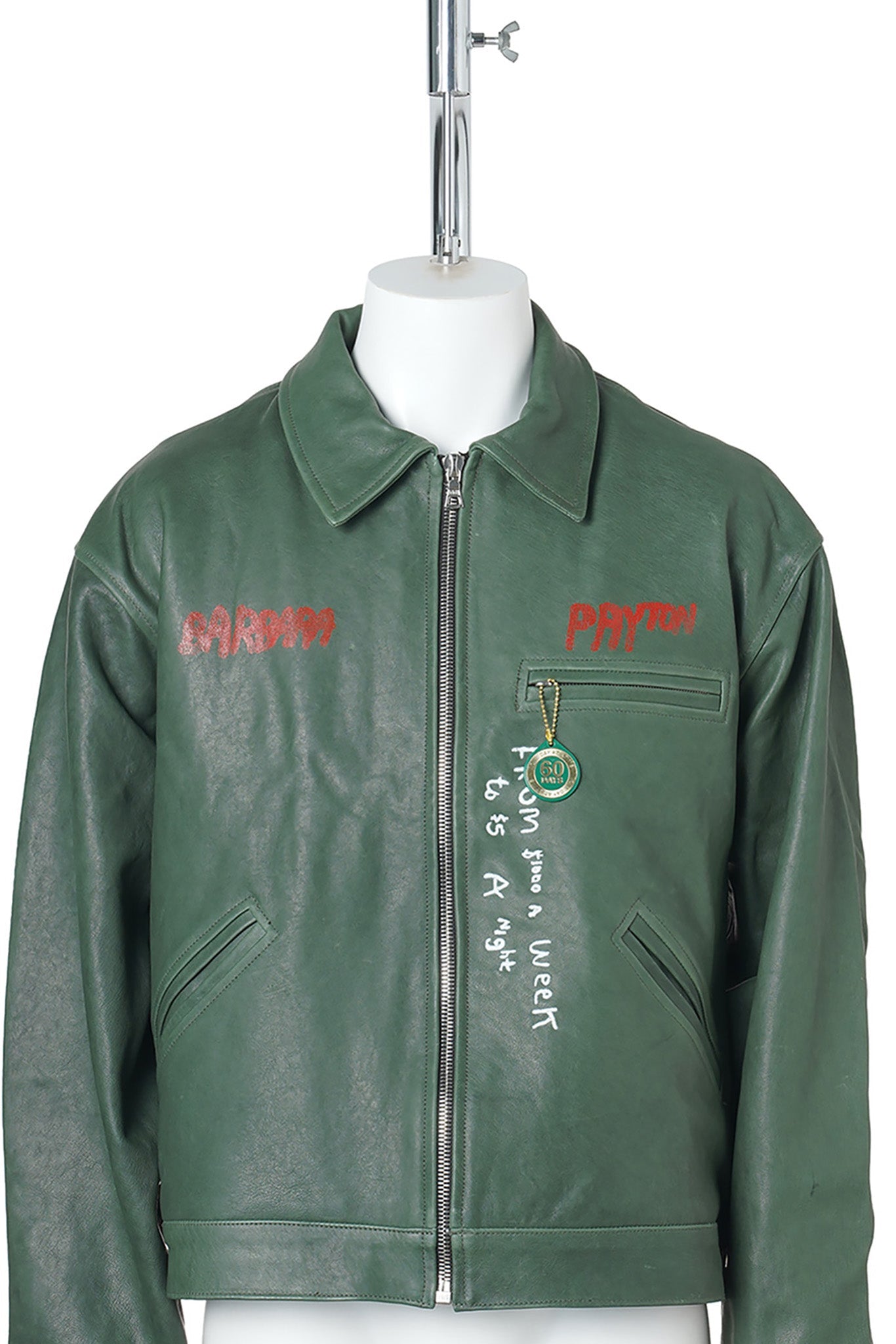 I AM NOT ASHAMED LEATHER WORK JACKET / GREEN