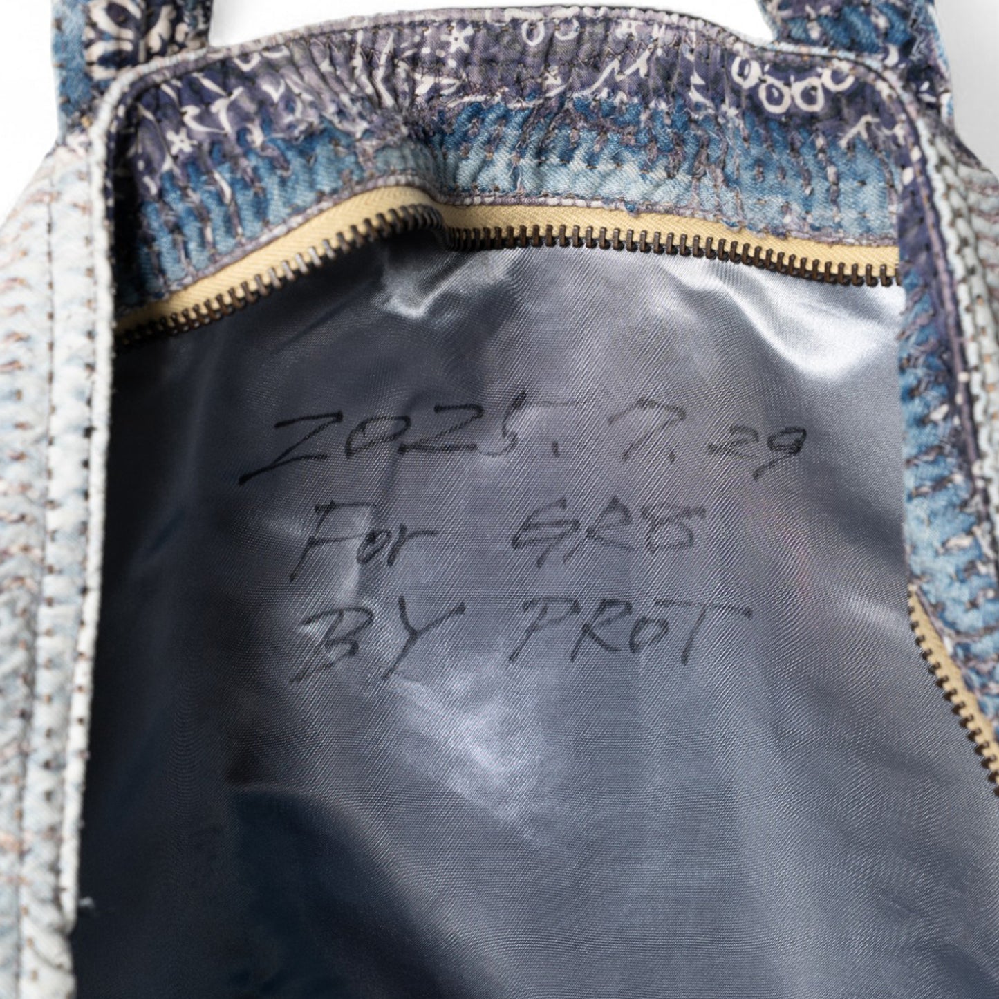 UROBOROS LARGE ZIP TOTE BAG / NAVY