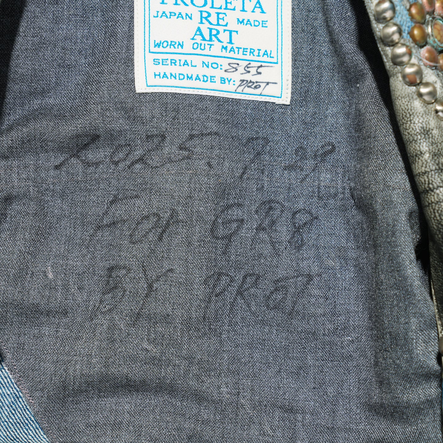 RULES DEER LEATHER×STUDS TYPE-2 JACKET (EVOLUTION ENGINE) / LIGHT INDIGO