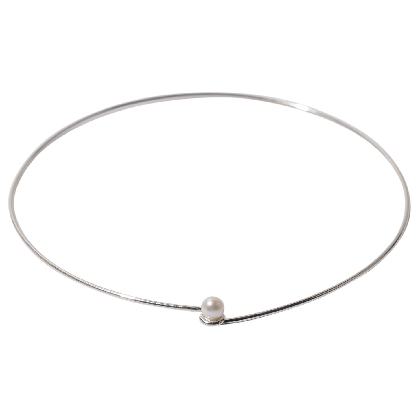 BAROQUE PEARL LINE CHOKER NECKLACE 38 / 07:SLV