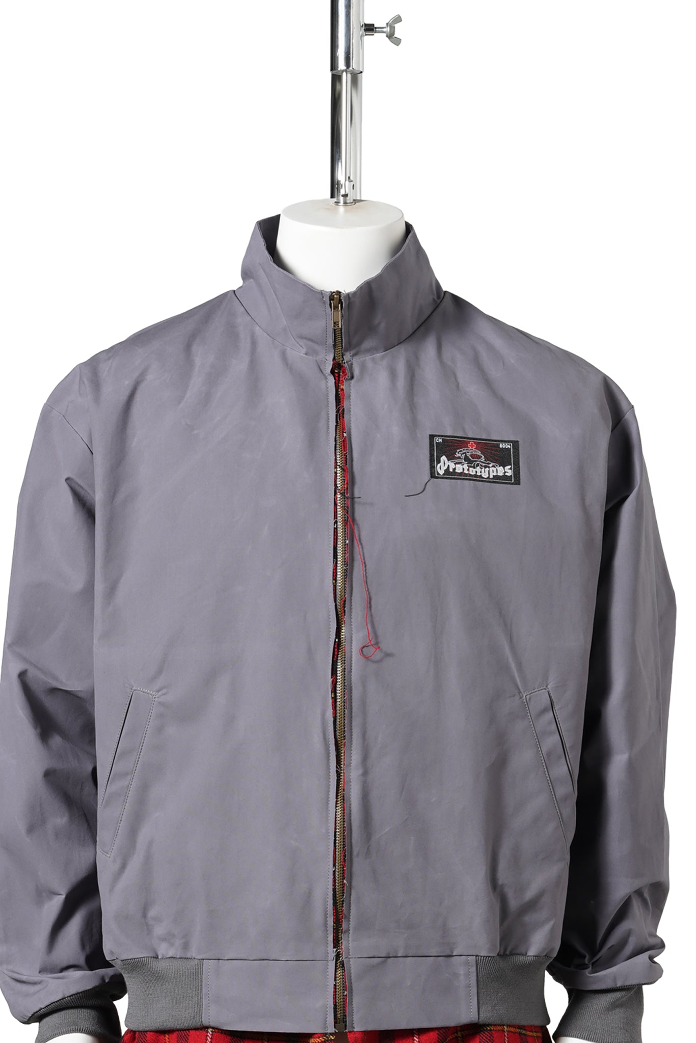WAXED HARRINGTON JACKET / GREY