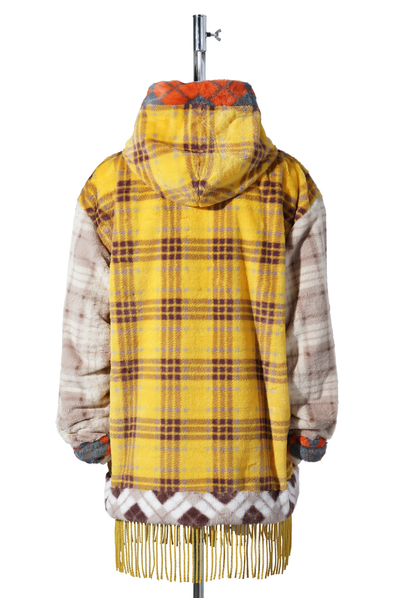 CHECKED PAW HOODIE / YELLOW