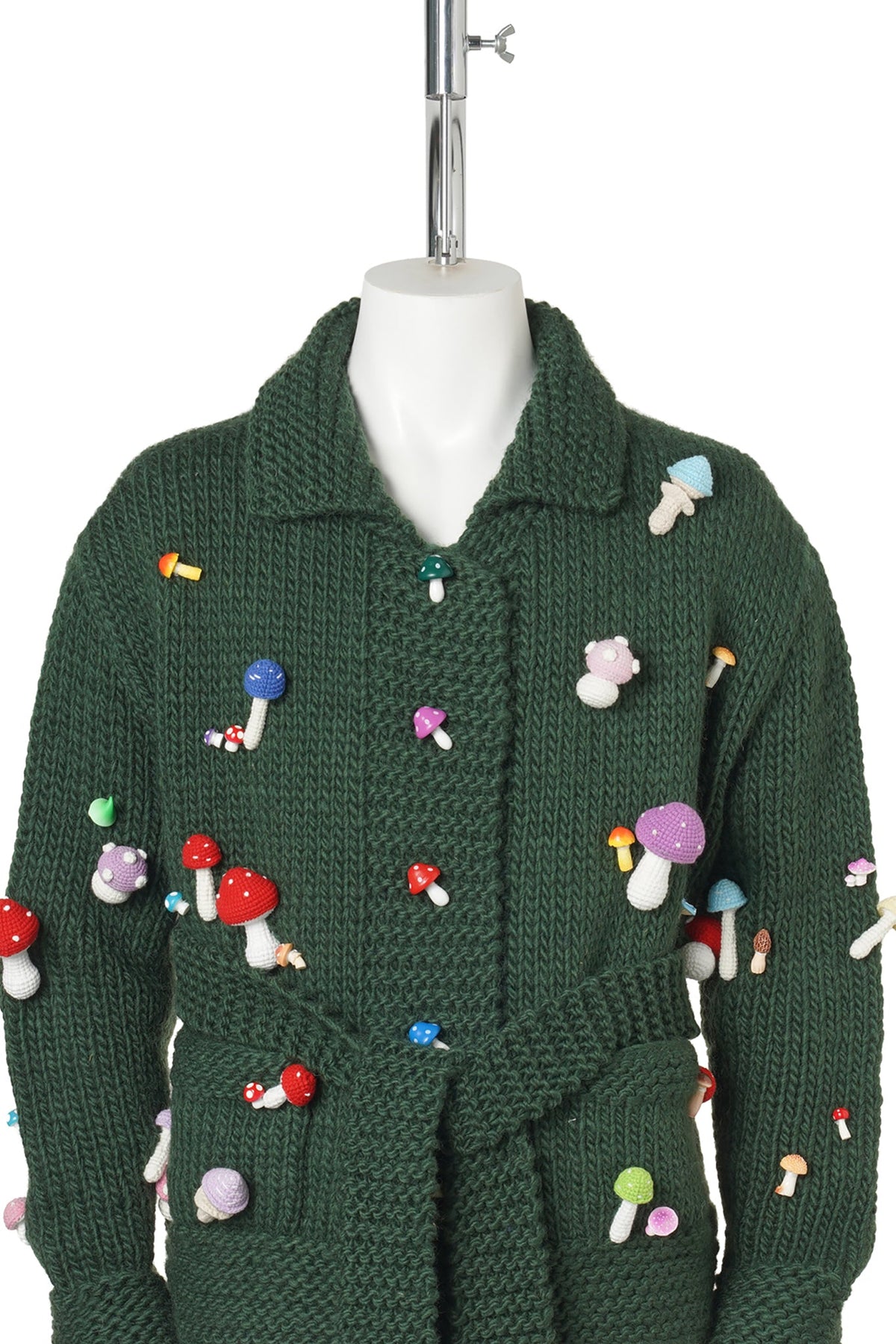 WILD MUSHROOM CARDIGEN / DARK GREEN