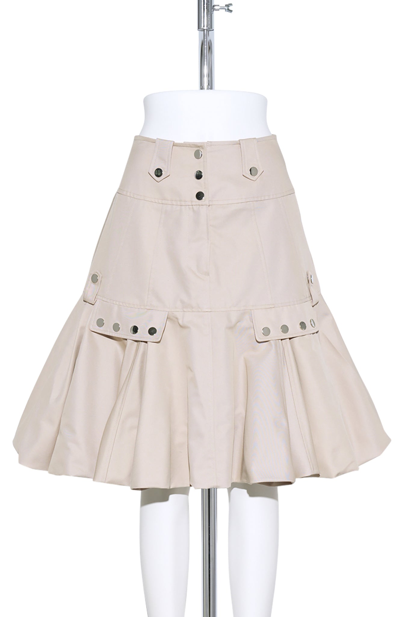 PUFF HEM MIDI SIKRT / 0708:BRIGHT BEIGE