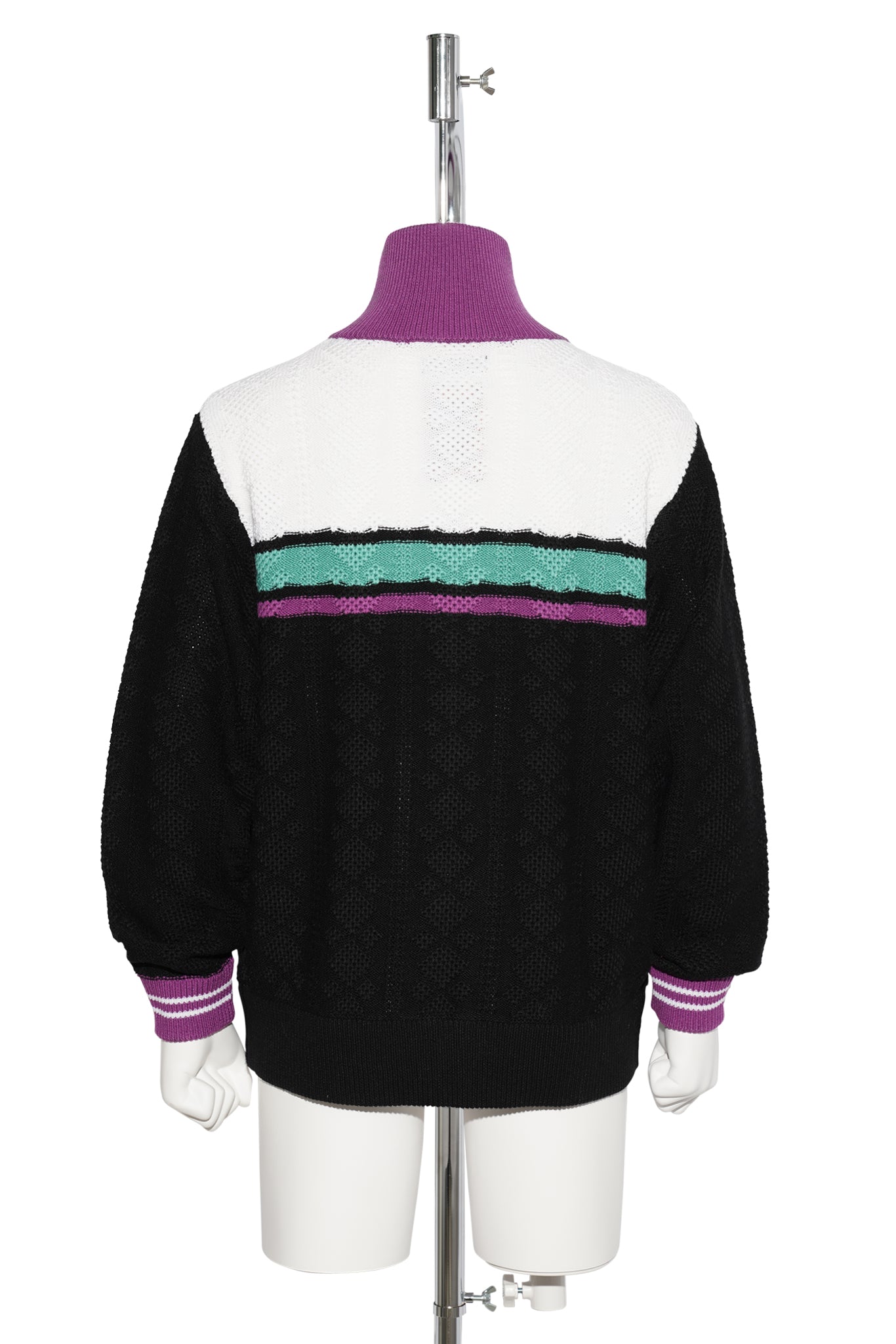 KNITTING JOGGING SUIT JACKET / BLACK