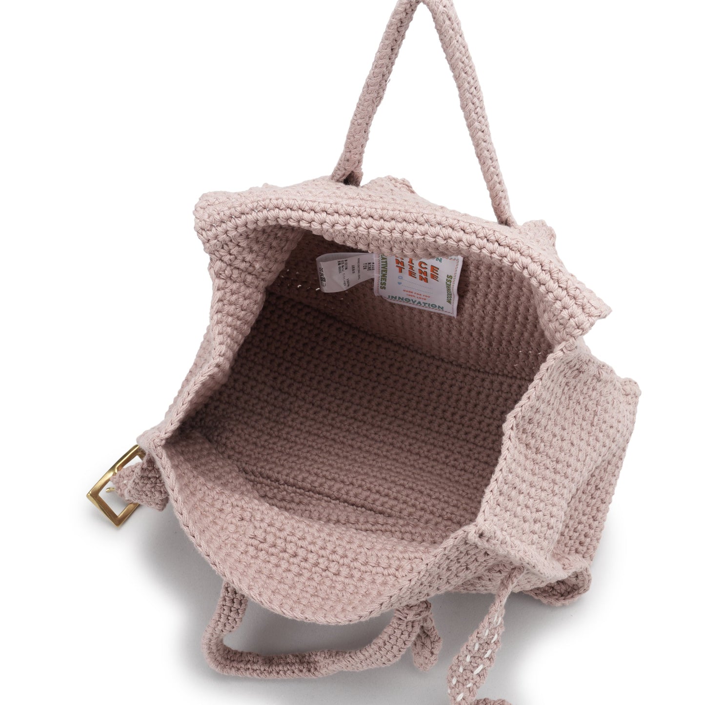 HAND KNITTED JANE BAG / BEIGE