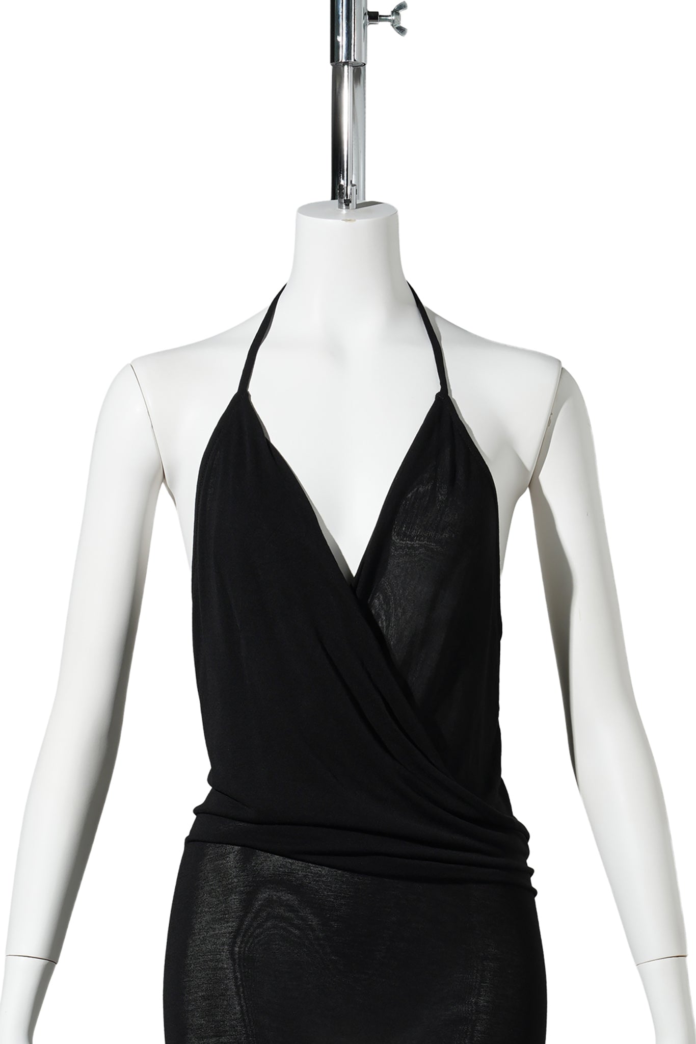 W DRAPED TOP / 009:BLACK