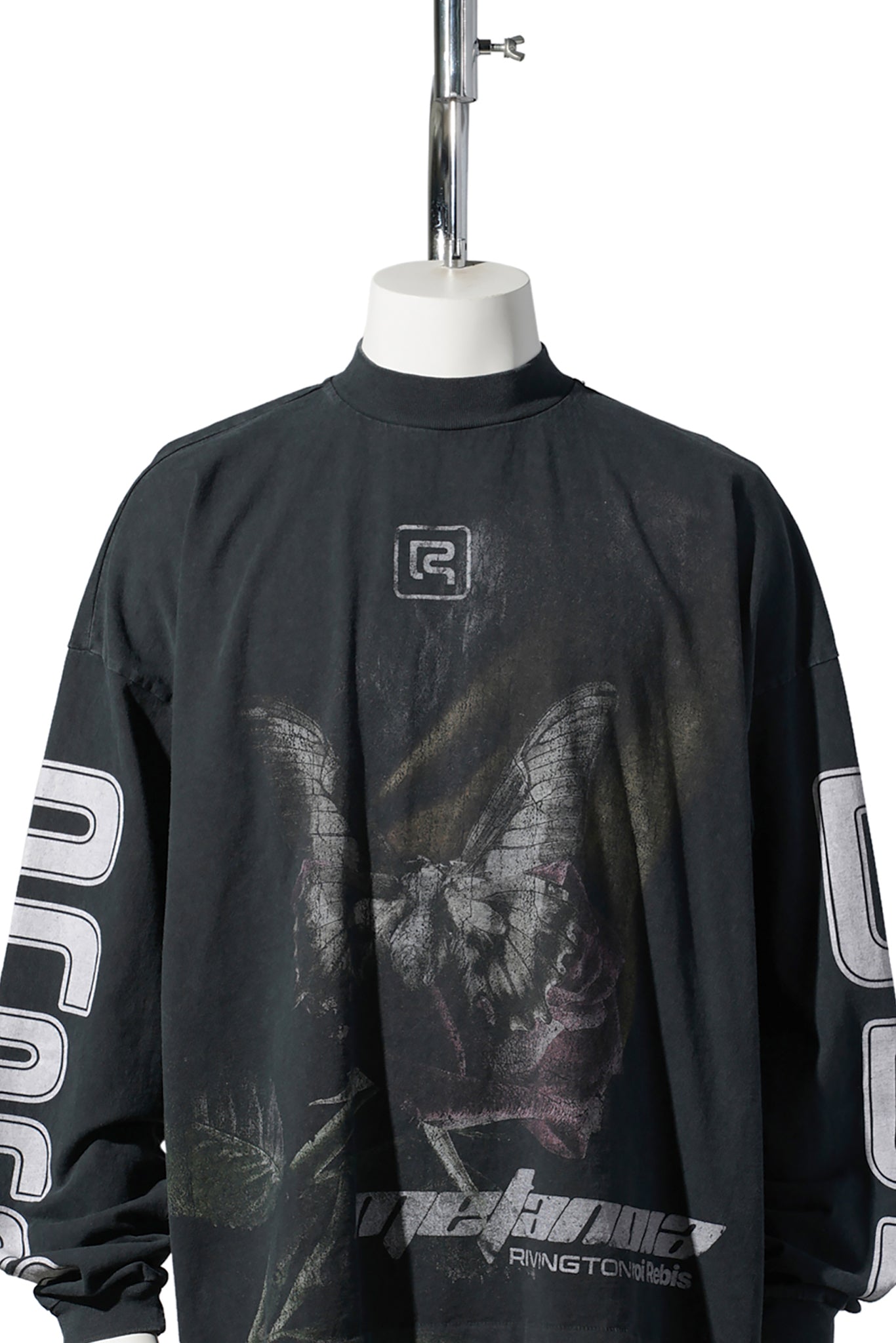 METAMOTH VINTAGE LS TEE / JET BLACK