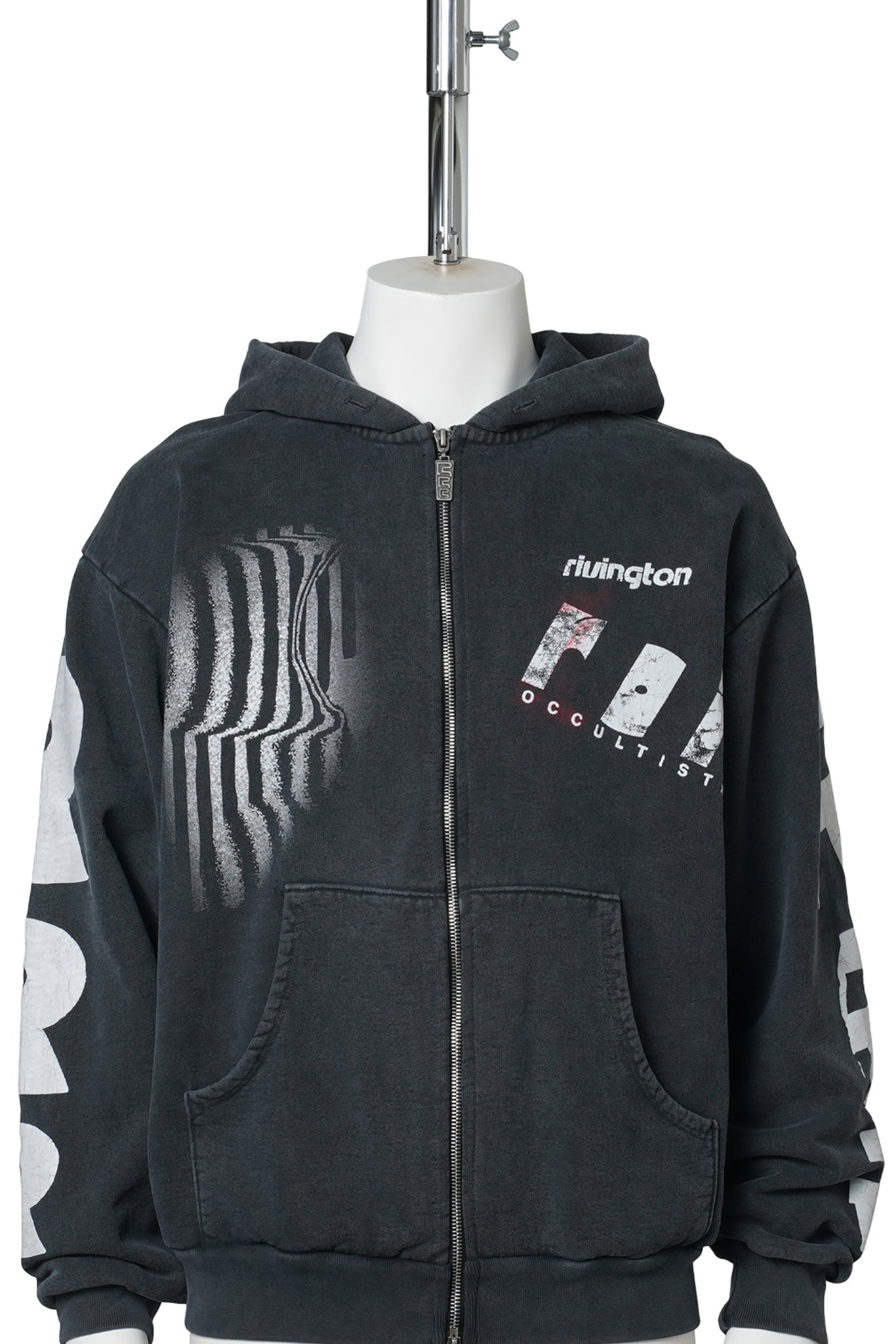 APOCRYPHA PIOUS ZIP HOODIE / MECHANIC BLACK