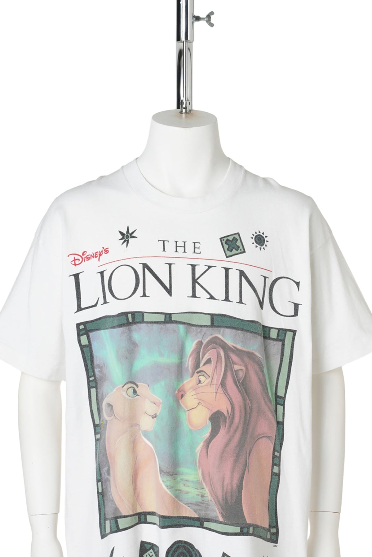 90s The Lion King / Simba & Mufasa Graphic T-Shirt / WHITE