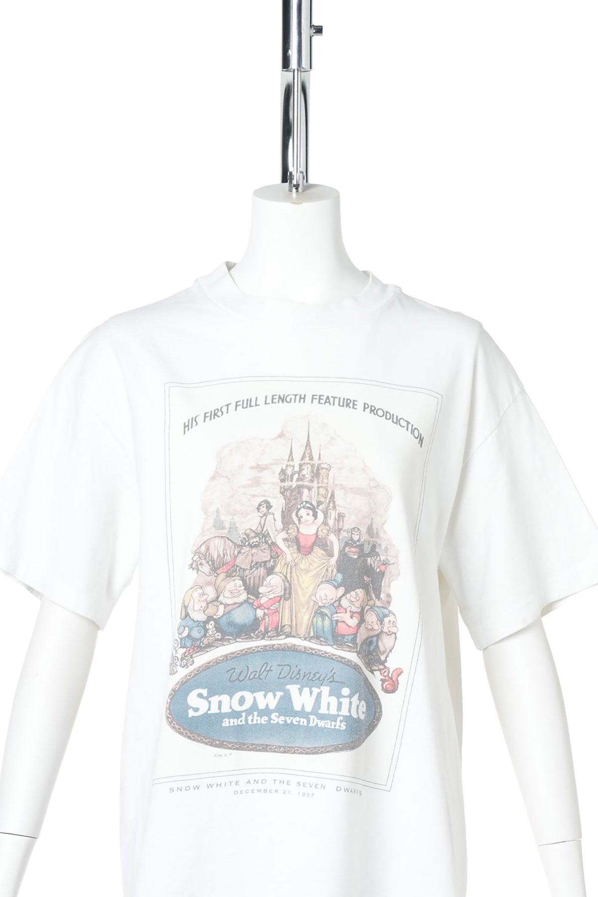 Disney “Snow White and the Seven Dwarfs” Original Poster Graphic Tee / WHITE