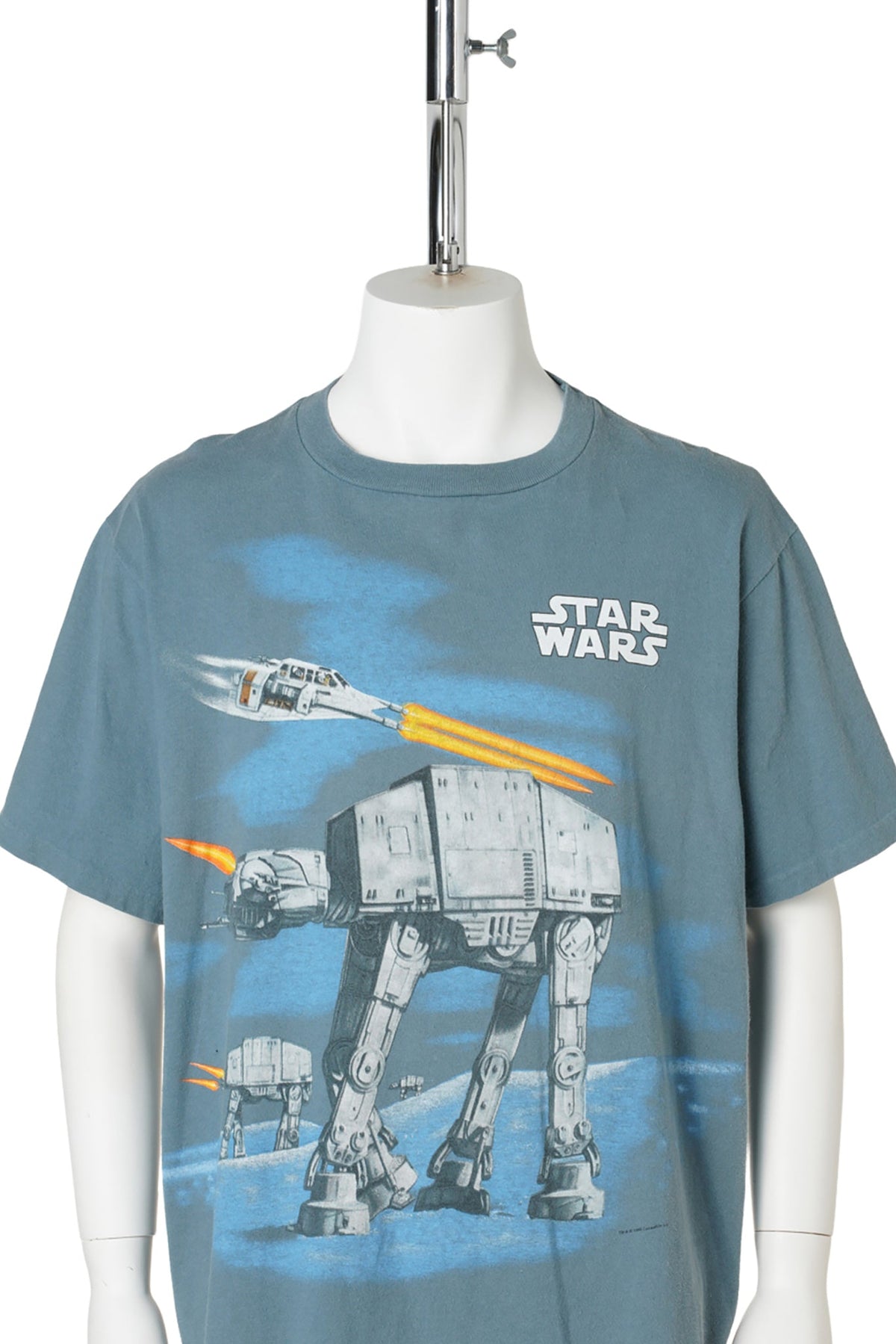 STAR WARS / The Empire Strikes Back “Battle of Hoth” Double-Sided T-Shirt / NAVY