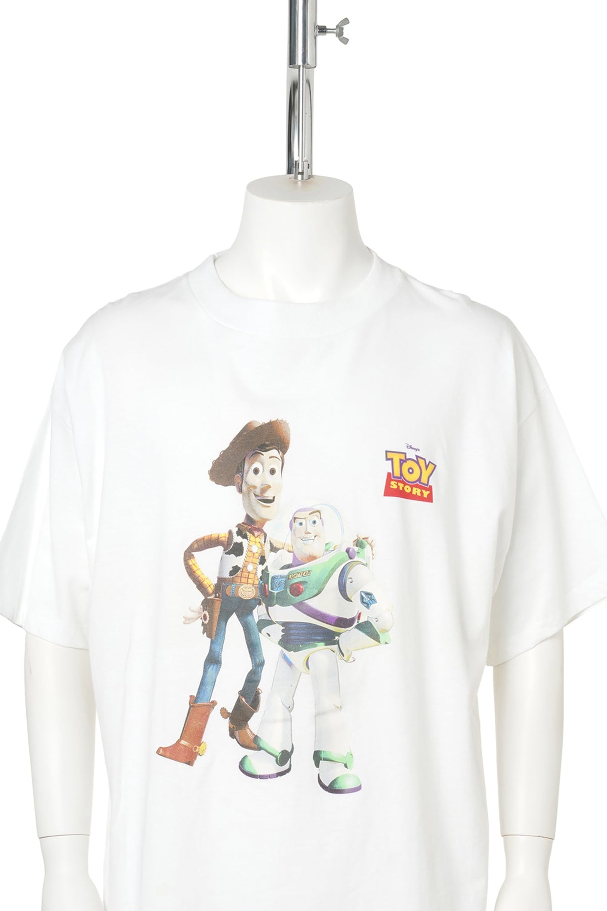 90s TOY STORY / Woody & Buzz Double-Sided Logo Tee / WHITE