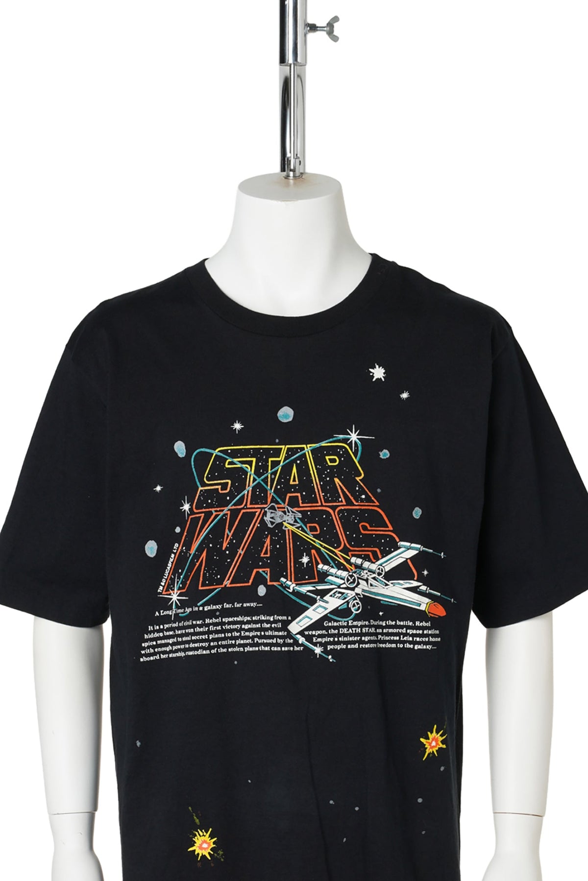 Star Wars “Death Star Explosion” Double-Sided Print T-Shirt / BLACK