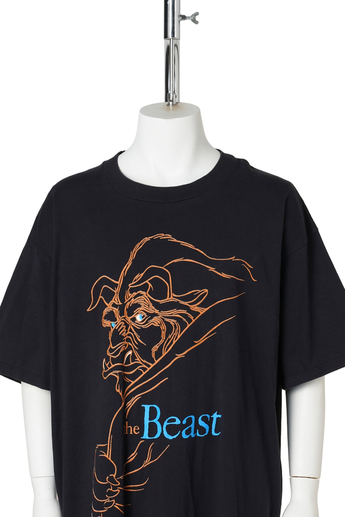 90s Beauty and the Beast Line Art Tee / BLACK