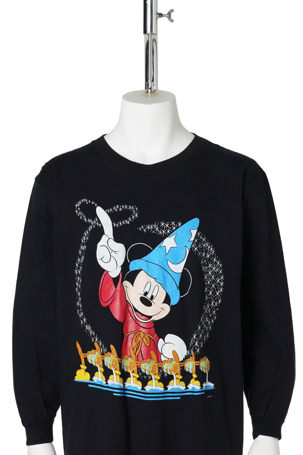 Fantasia Sorcerer Mickey & Dancing Brooms Long Sleeve Tee / BLACK