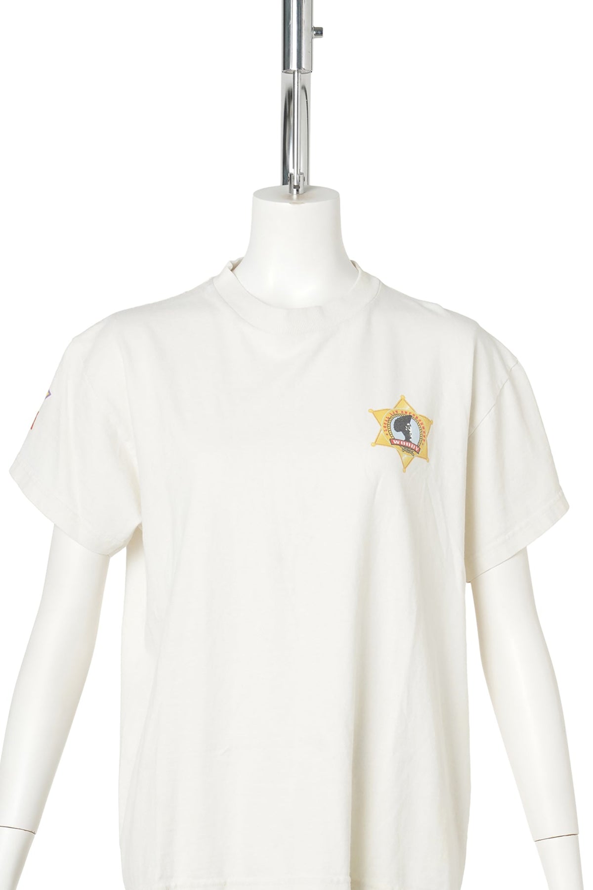 90s TOY STORY / Woody Sheriff Badge & Western Graphic Tee / WHITE