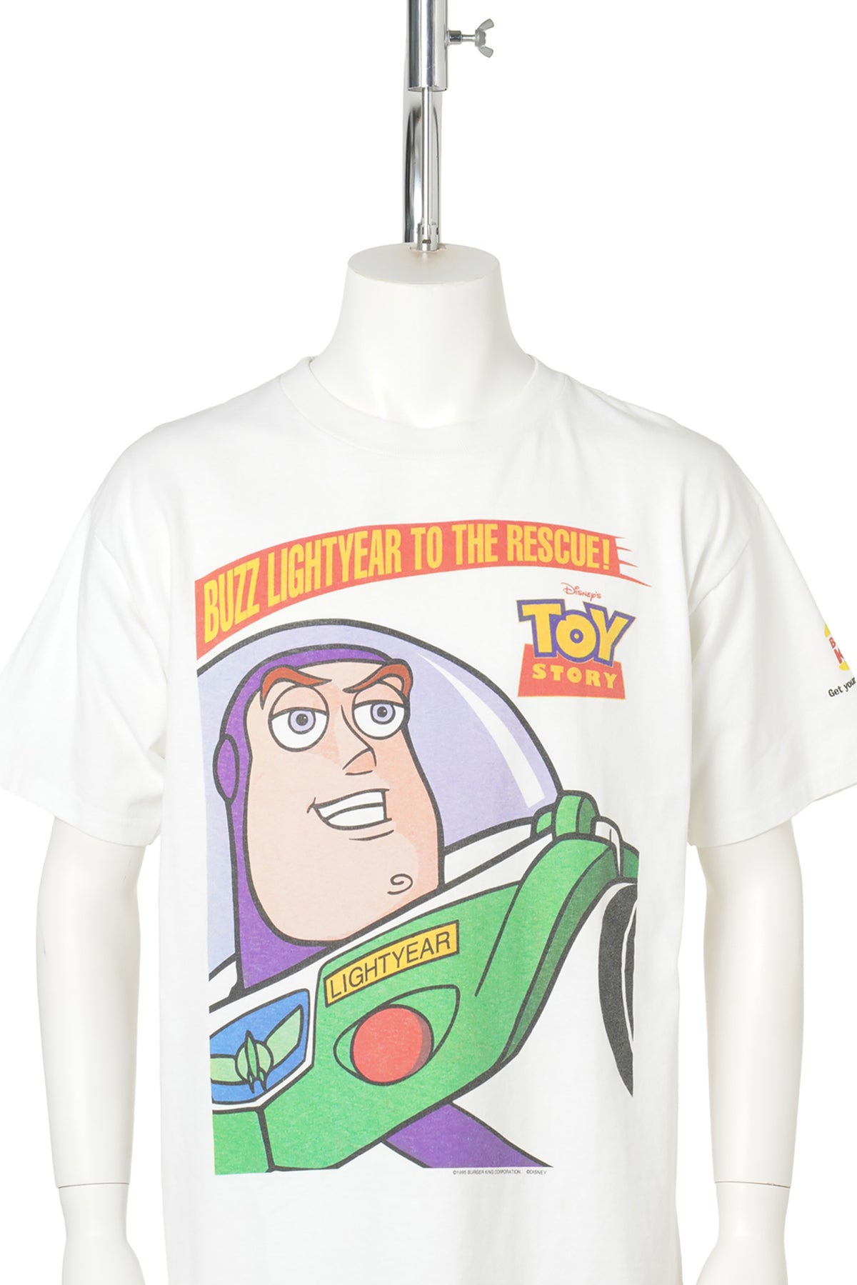 1995 TOY STORY × BURGER KING PROMOTION TEE / BUZZ LIGHTYEAR / WHITE