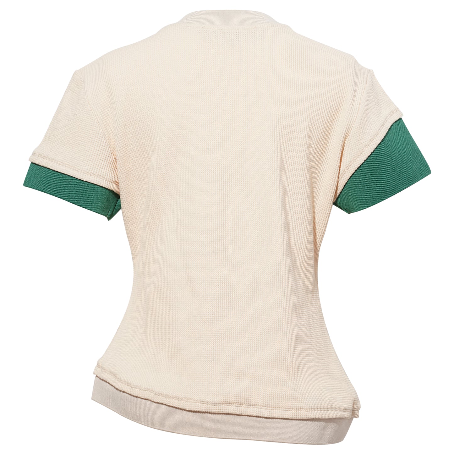 EMBROIDERED LAYERED TEE / BEIGE