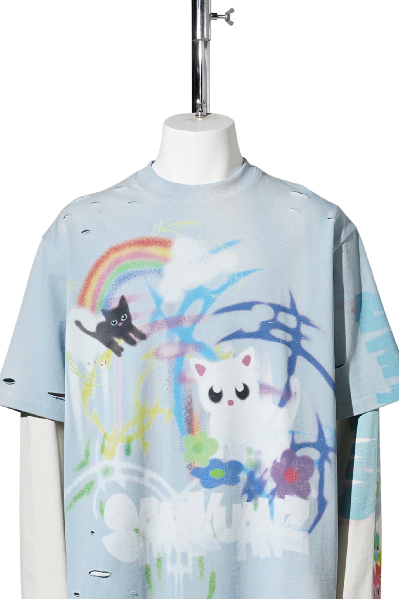 LONGONG SLEEVE T-SHIRT / BLUE