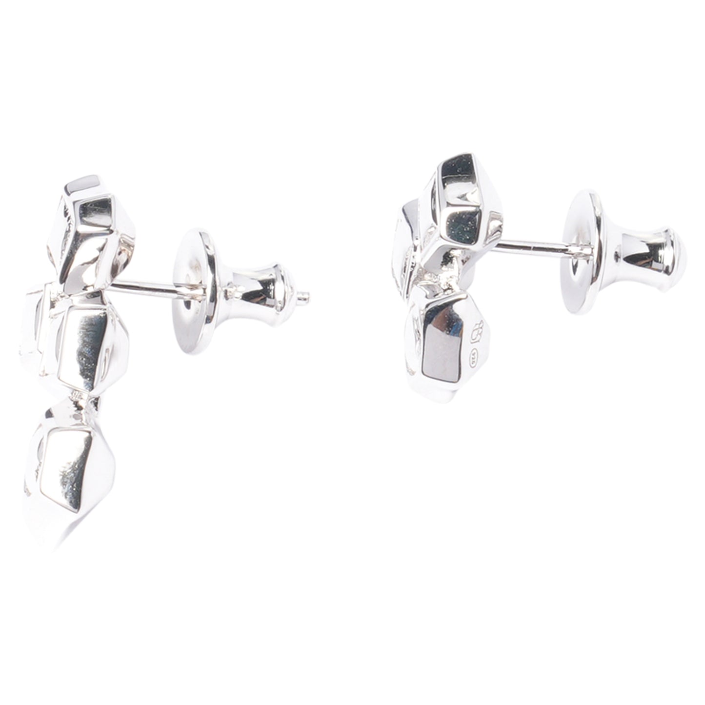 SILVER ROC-MOSAIC SET EARRINGS / SILVER