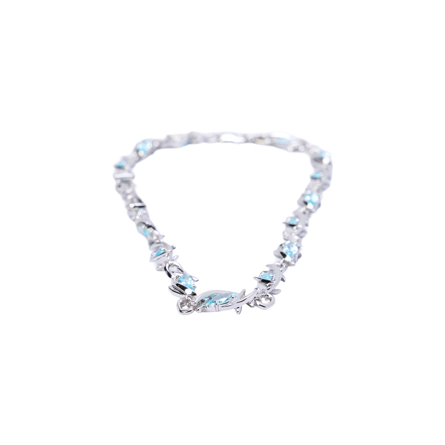 ERYN NECKLACE / SILVER SKY BLUE