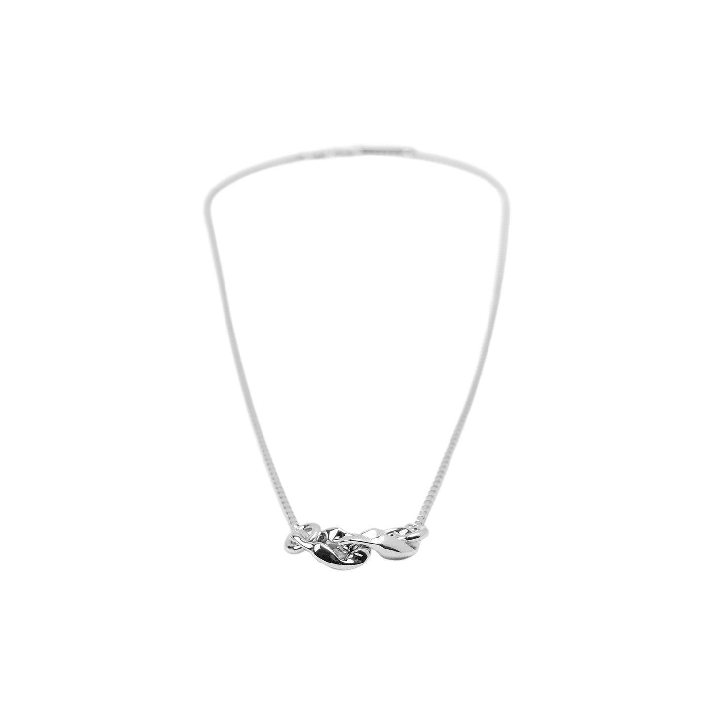 SURBAN KNOT NECKLACE / SILVER