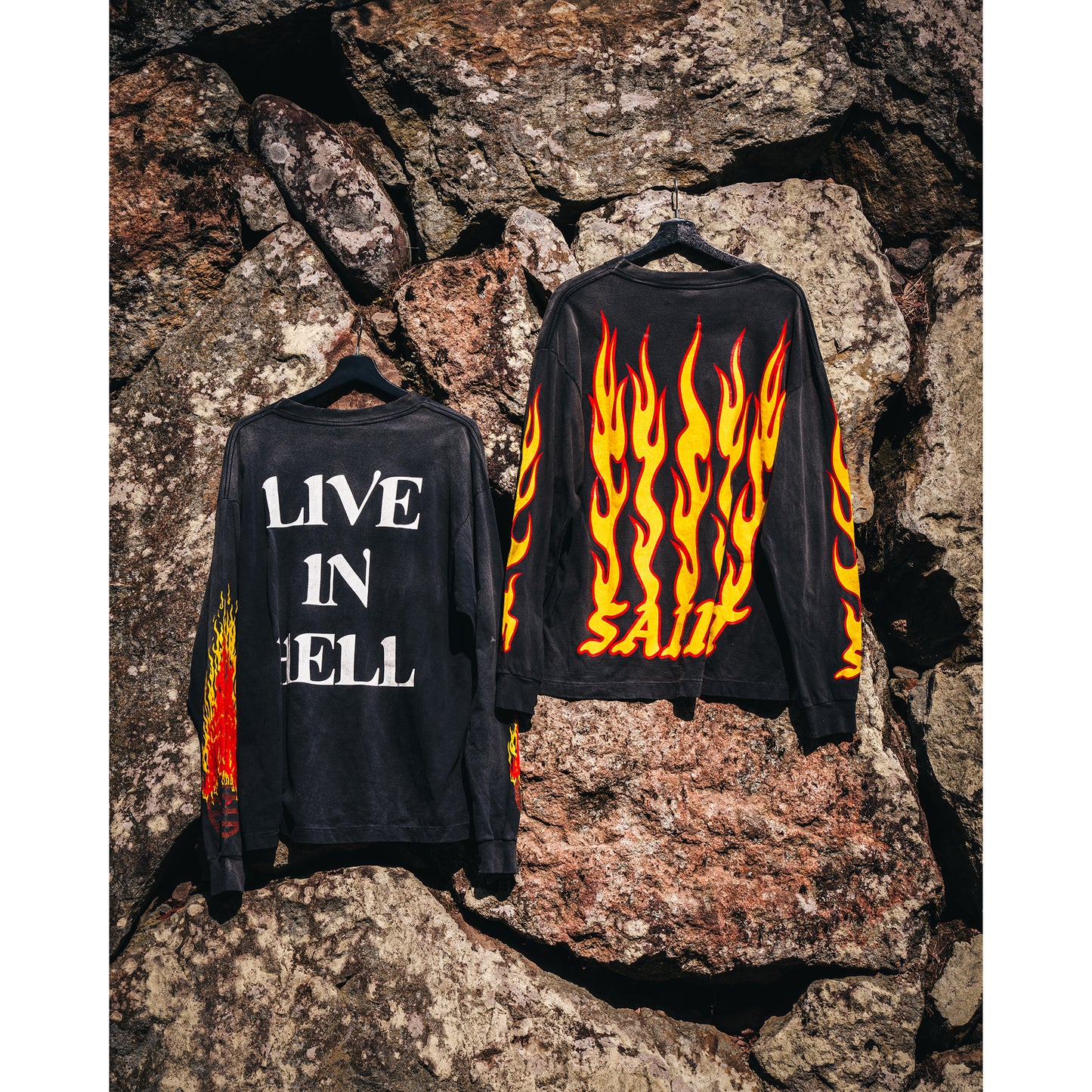 LS TEE/LIVE IN HELL / BLACK