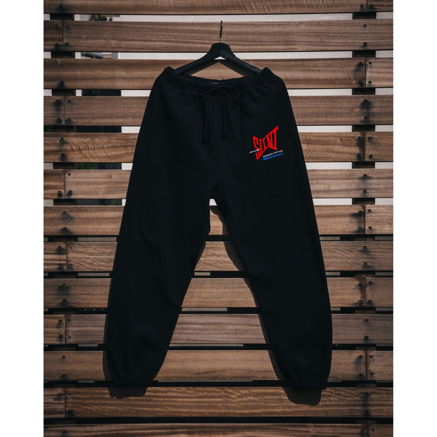 SWEAT PANTS / RIBON SAINT / BLACK