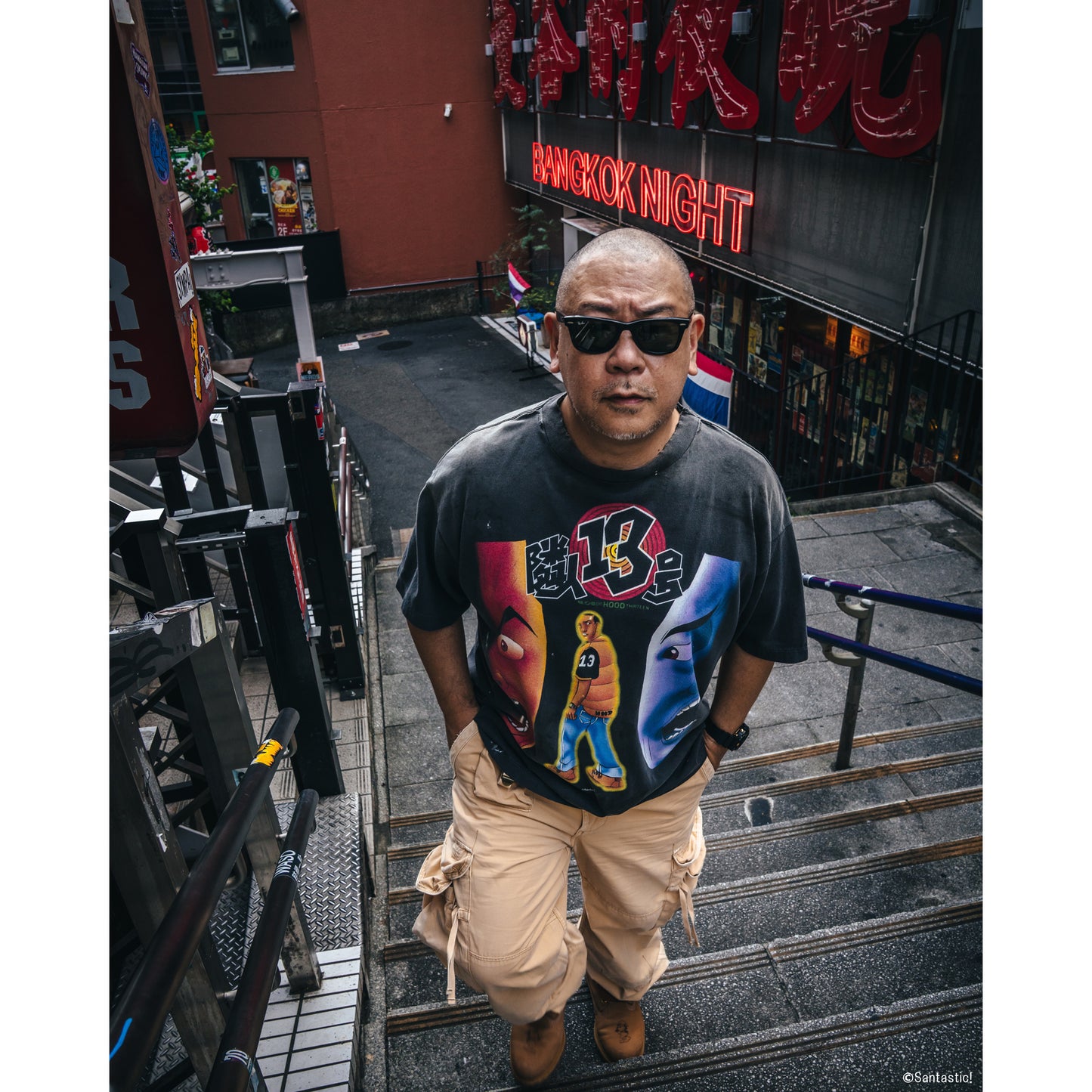 SAINT Mxxxxxx x Santastic! x GEEKS RULE GS_SS TEE/隣人13号 / BLACK