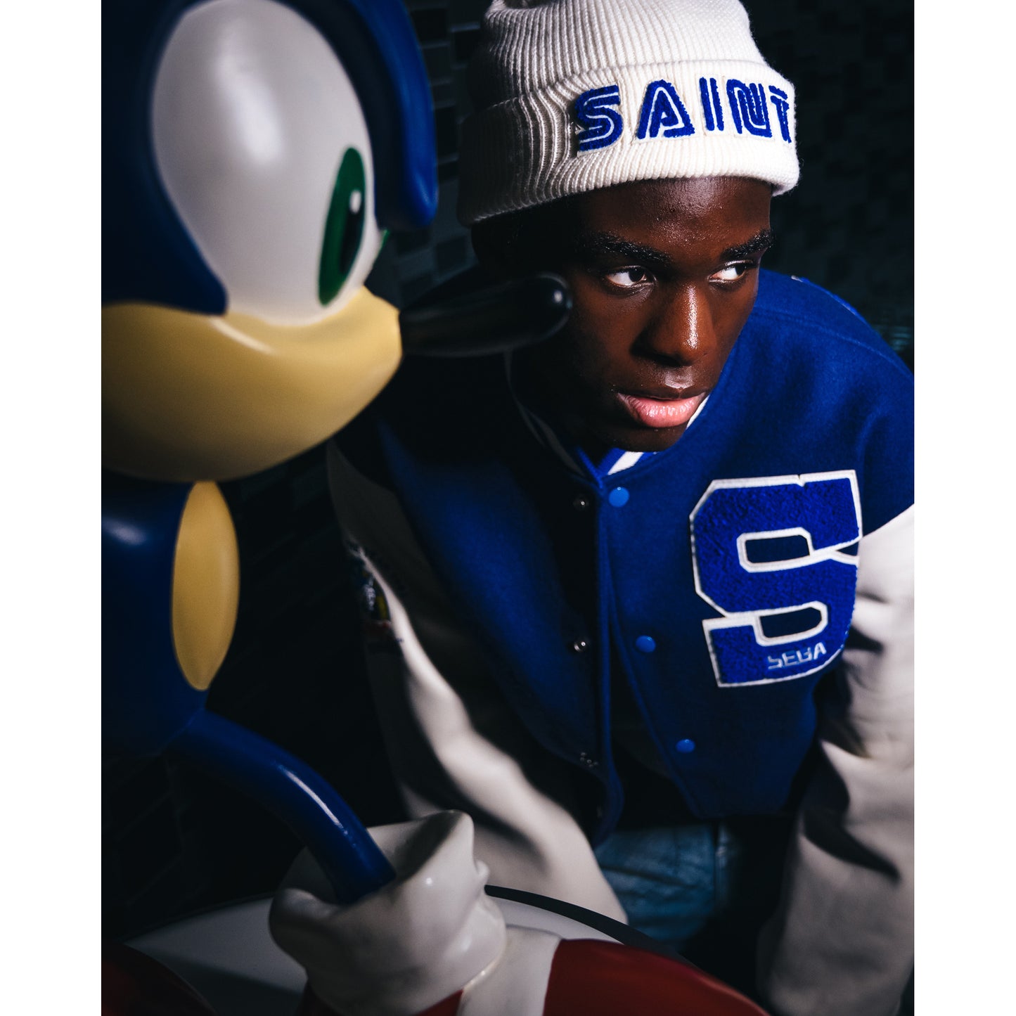 SAINT Mxxxxxx x SEGA SG_KNIT CAP/SAINT SEGA / WHITE