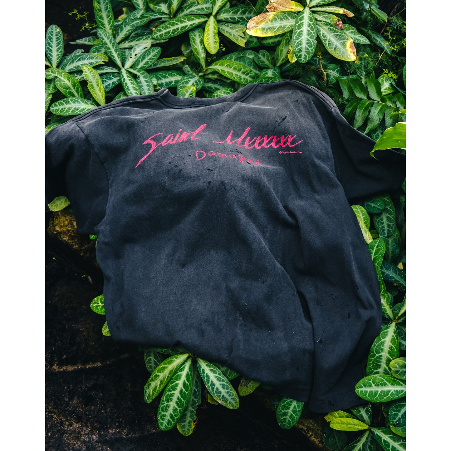 SS TEE/DAMAGED / BLACK