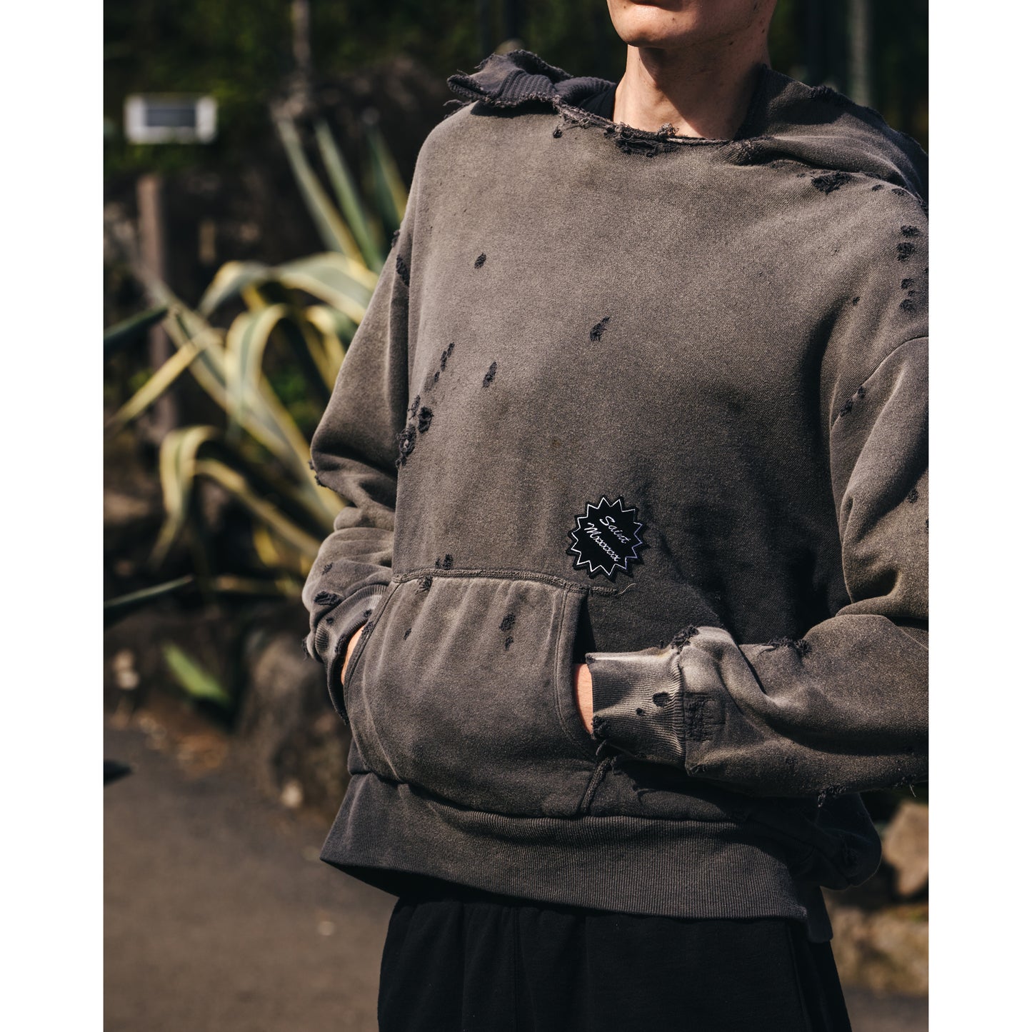 HOODIE/DOUBLE FACE / BLACK