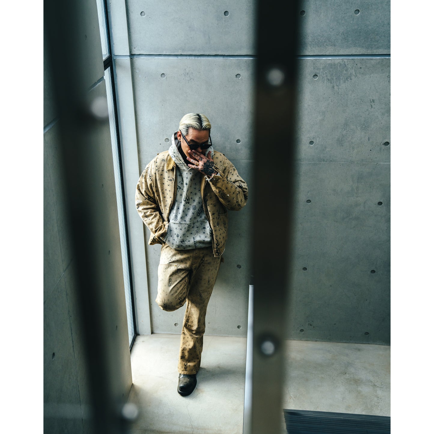 SAINT Mxxxxxx × Dr.Woo DW_DBL KNEE PNTS/Dr. Woo / BEIGE