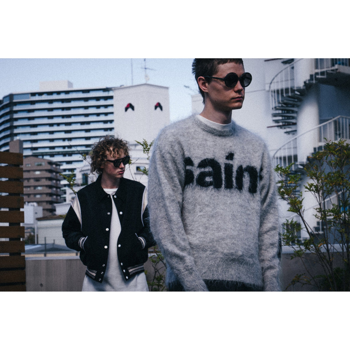 MOHAIR CREW KNIT/SAINT / GRAY