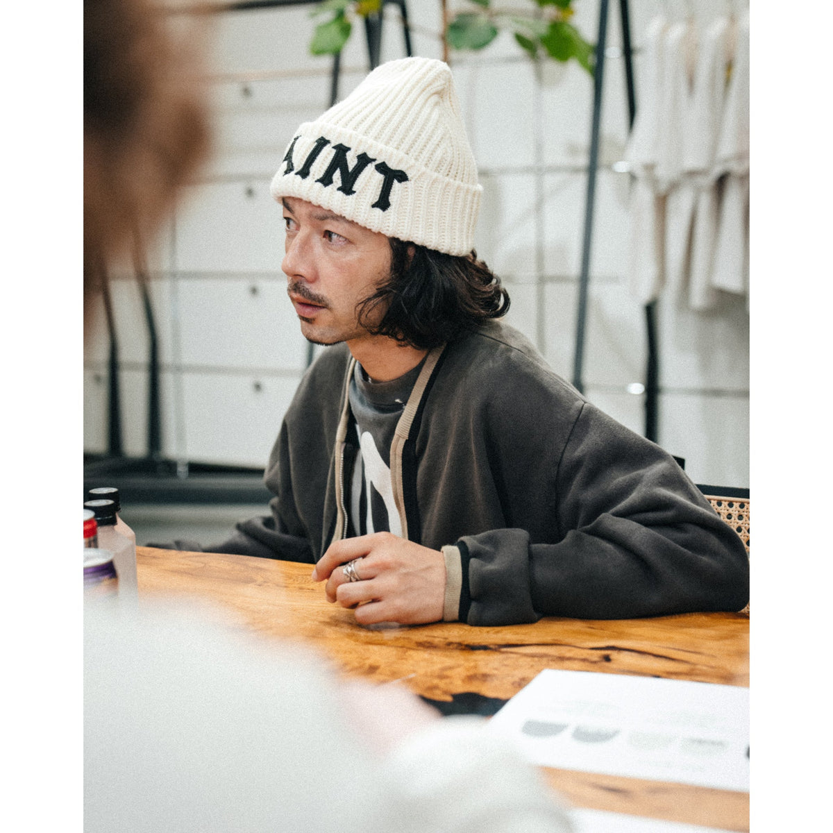 KNIT CAP/SAINT / WHITE
