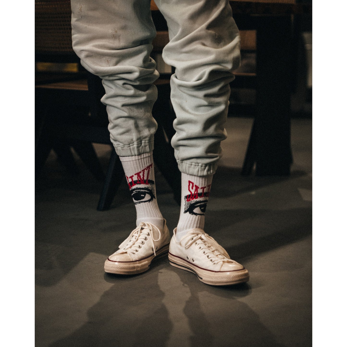 SOCKS/EYE / WHITE