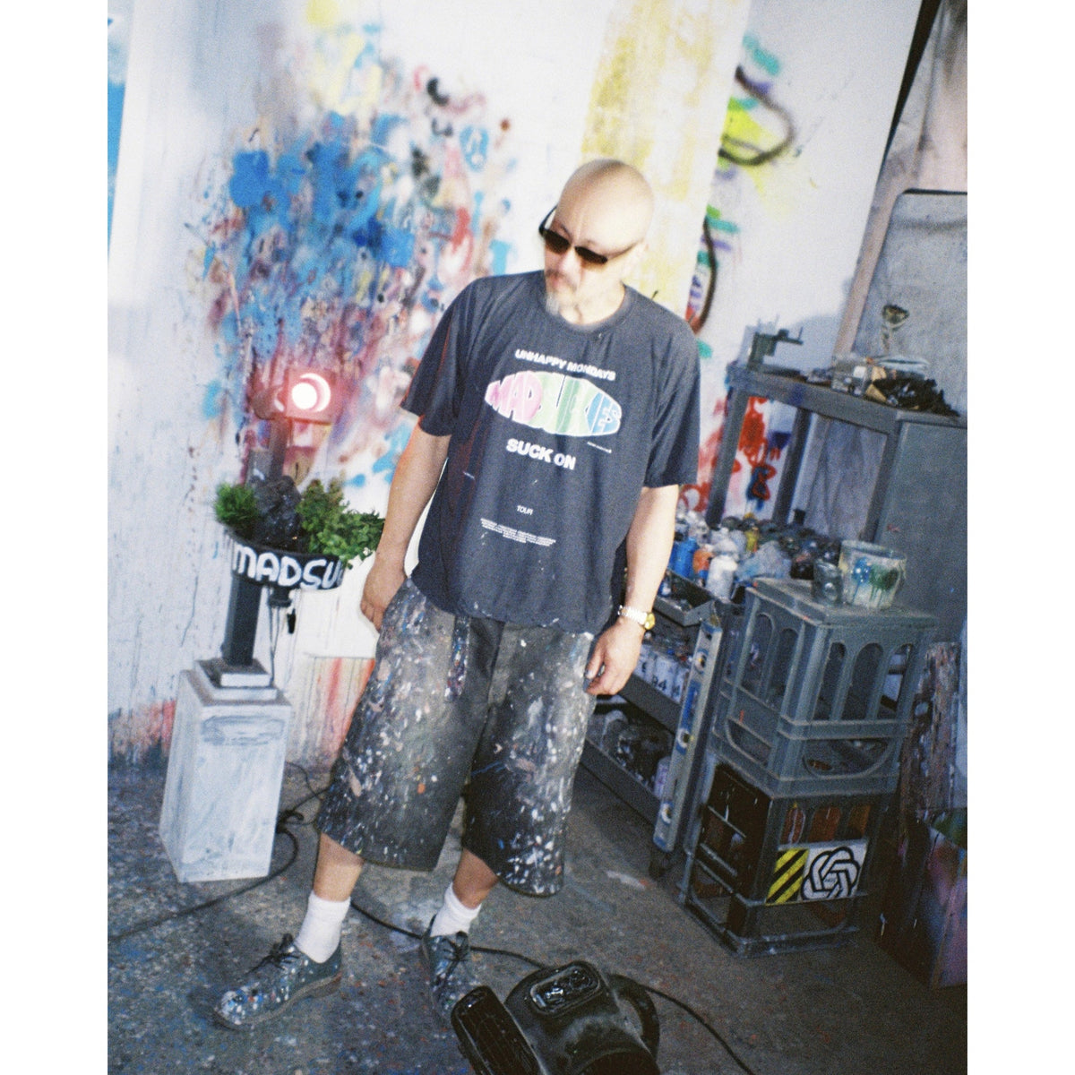 SAINT Mxxxxxx x MADSAKI MDS_SS T-SHIRT/SUCK ON / BLACK
